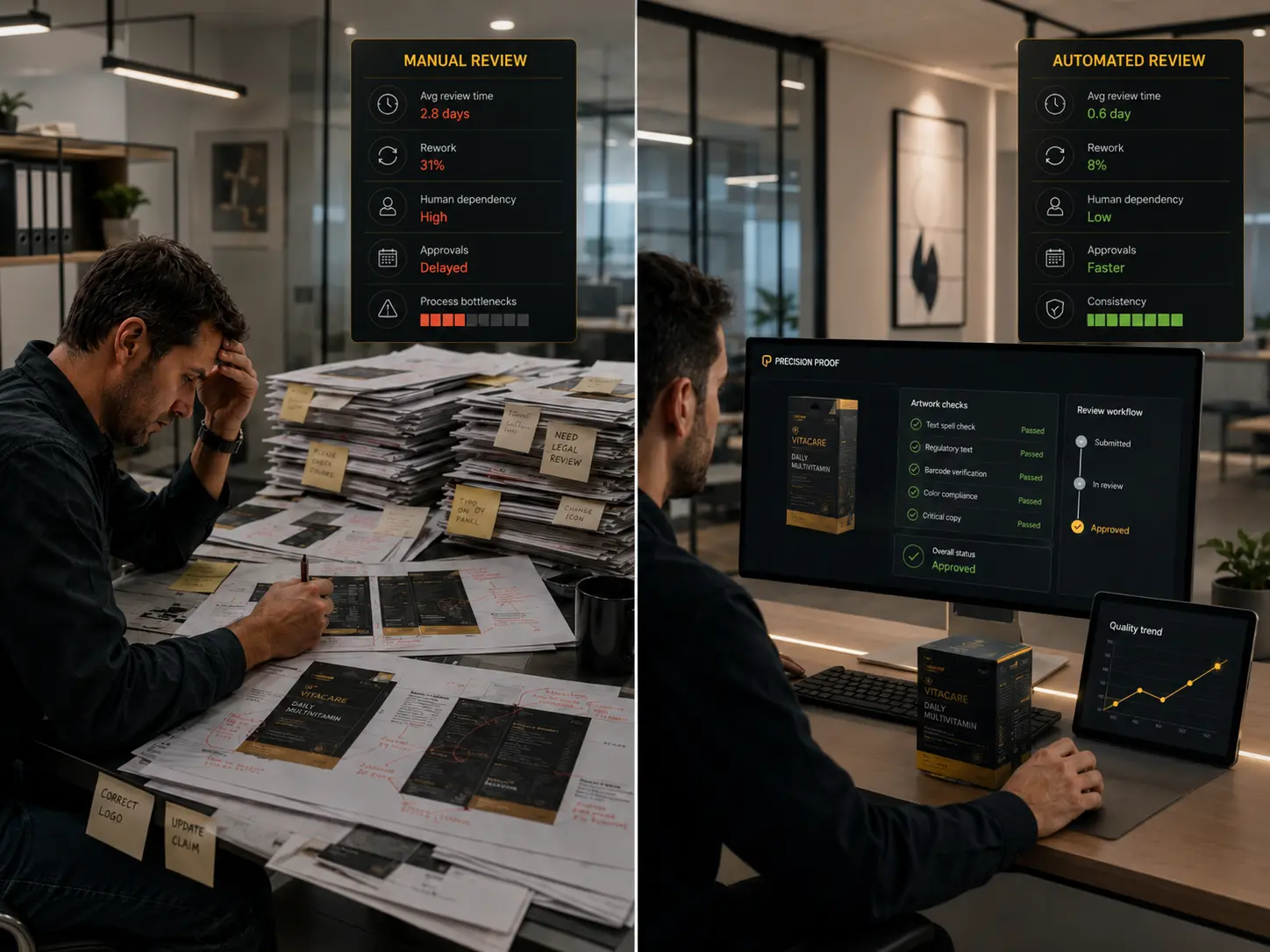 Manual vs. Automated Packaging Artwork Review: Real Comparison with Data